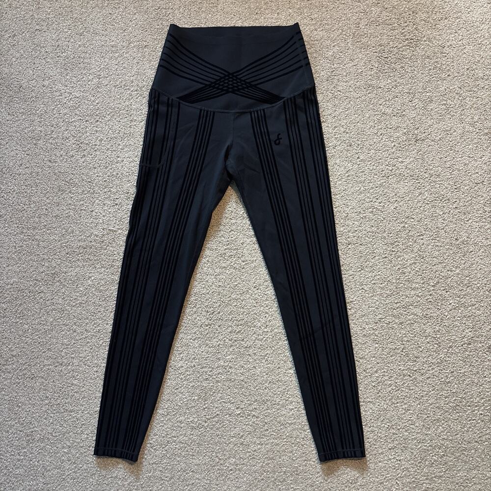 Fanka PowerBand Resistance High Intensity Tummy Control Leggings Black Size 6